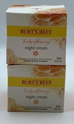 2 Burt's Bees Truly Glowing Hydrating Night Cream W/ Hydrate Glow Complex 1.8 oz - Image 1 of 4