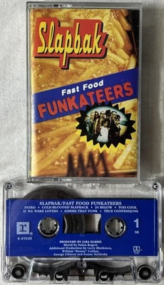 Slapbak - Fast Food Funkateers Open Cassette Tape 1992 Reprise Records Funk Soul - Image 1 of 4