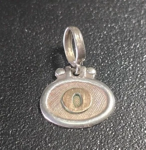 950 Silver & 18k Yellow Gold Initial Pendant - Picture 1 of 3