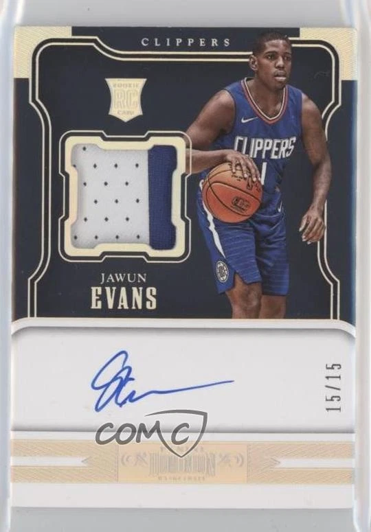 2017-18 Panini Dominion Jersey Silver /15 Jawun Evans #173 Rookie Auto RC - Image 1 of 2