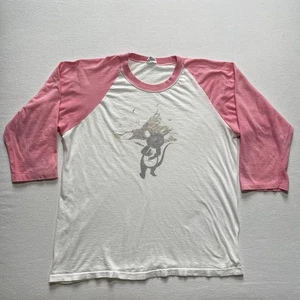 Vintage Raglan Shirt Mens XL White Faded Red Patco Air Traffic Control 80s USA - Picture 1 of 11