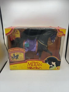 Caballo Mulan de Disney 1997 de colección real Khan con Mushu raro Mattel - Imagen 1 de 4