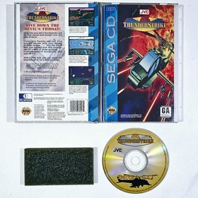 1994 Sega Mega CD 3D Attack Helicopter Simulation AH-3 THUNDERSTRIKE US NTSC CIB