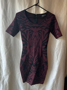 Mayren Lee Viray MLV Bodycon Vestito Elasticizzato Marrone/Nero Medium - Foto 1 di 5