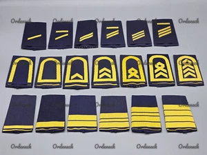 BUNDESWEHR DIENSTGRADABZEICHEN / RANGSCHLAUFEN - MARINE - GELB AUF BLAU - BW - Bild 1 von 47