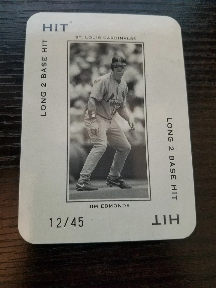 2005 Throwback Threads Polo Grounds 45 HIT Long 2 #19 Jim Edmonds 12/45  RARE - Image 1 of 1