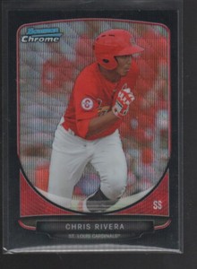 CHRIS RIVERA   2013 BOWMAN CHROME  DRAFT BLACK WAVE REFRACTOR #BDPP62