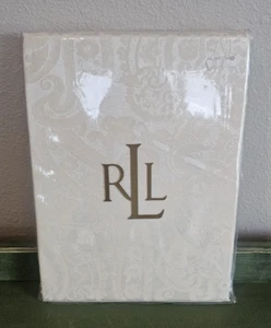 NEW Ralph Lauren Paisley Parchment 70 x 84 Tablecloth Oblong Rectangular - Picture 1 of 7