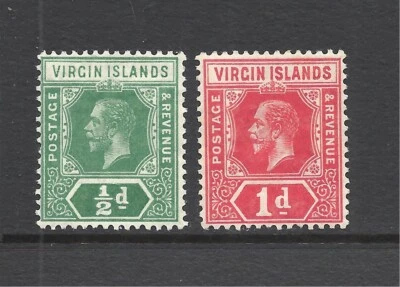 BRITISH VIRGIN ISLANDS SCOTT 38 & 39 MH FINE - 1913 KING GEORGE V ISSUE - Image 1 of 2