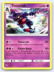 Toxicroak 55/147 seltene brennende Schatten Pokémonkarte - neuwertig - Bild 1 von 5