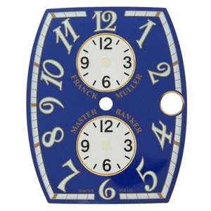 Franck Muller 25 - 31 mm Master Banker Blue & White Unisex Watch Dial - Bild 1 von 2
