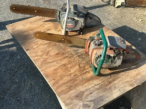2x Vintage Homelite Chainsaws XL-12, XL Automatic 16" **AS-IS** Blue Red Super - Picture 1 of 19