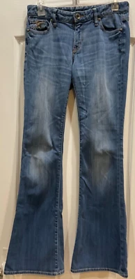 X2 Quality Denim Womens Jeans Size 2 Blue High Waist Fit Flare Bling Pockets F41 - Image 1 of 4