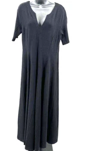 Maxi Vestido SOFT AROUND Talla 10 Scarletta Ponte Elástico Cuello en V Línea A Negro - Imagen 1 de 7
