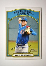 2021 Heritage Minor League Real One Auto #ROA-KF Kohl Franklin - South Bend Cubs