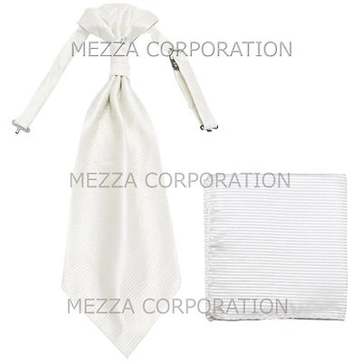 Nuevo Vesuvio Napoli Para Hombre Poli Poli Poli Poli Poli Poli Poli Poli Poli Poli Poli Corbata Corbata Pañuelo Rayas Blanco Foto 1 de 3