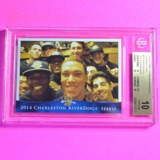 2014 Charleston RiverDogs Grandstand #25 SELFIE Aaron Judge, RC, BGS 10 PRISTINE