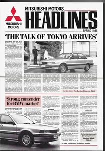 Mitsubishi Galant Press Reviews 1988 Original UK Market Foldout Sales Brochure - Picture 1 of 1