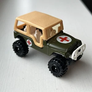 Corgi Open Jeep Military Red Cross (CJ6) 1:64 Scale Light Tan Roof J49 - Picture 1 of 15