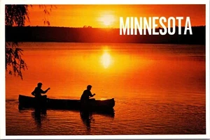Postal de Minnesota Sunset de la División de Turismo de Minnesota sin publicar - Imagen 1 de 2