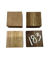 4 Pack, Multispecies Bowl Blanks Turning Wood Blocks 4" x 4" x 2", #183