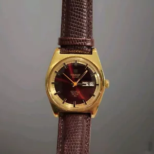Orologio da polso uomo vintage Tissot Swiss Seastar automatico PR 516 GL QUADRANTE ROSSO - Foto 1 di 6