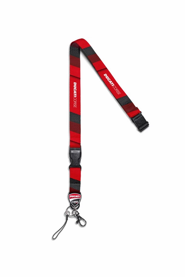 DUCATI Corse Schlüsselband Schlüsselanhänger Passhalter Lanyard rot NEU