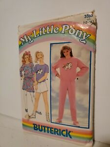 Vintage HTF 1985 My Little Pony Butterick Sewing Pattern 3353 Girls 12-14 Top