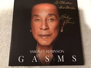 SIGNED Smokey Robinson Signed Gasms Black Vinyl Record LP Autograph Rare + PIC - Imagen 1 de 5