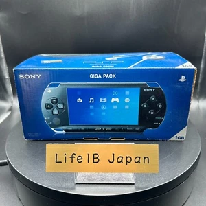 SONY Playstation Portable Giga Pack Black PSP-1000 Console Set No battery - Picture 1 of 24