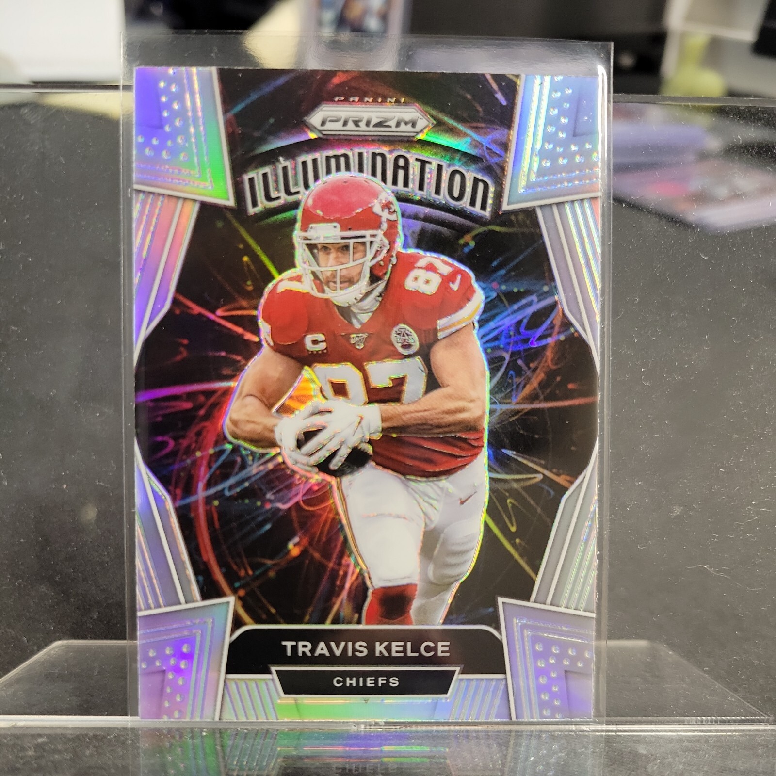 2020 PANINI PRIZM TRAVIS KELCE ILLUMINATION CASE HIT SILVER PRIZM SP!