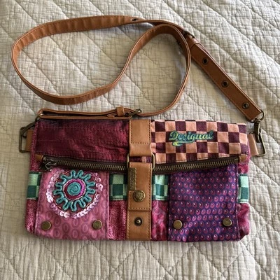 Bolso Bandolera Desigual Viaje Bordado Colorido Foto 1 de 4