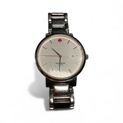 Kate Spade Gramercy Watch Women Silver Tone New Battery Small Wrist - Image 1 of 4