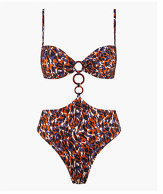NWT Aubade Swimsuit Fierce Spirit Wildcat Trikini  SZ Sm $259 retail