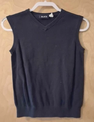 Chaleco Suéter Chaleco Azul Marino Cuello en V Talla 10/12 Uniforme Escolar Lugar Niños Foto 1 de 3