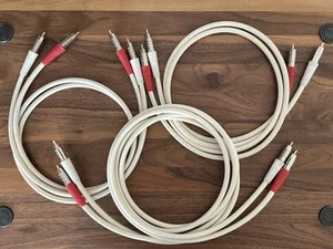 Blue Jean Cable 3 Pairs LC-1 Audiophile RCA Stereo Cables 3ft 3.5ft 5ft Length - Picture 1 of 11