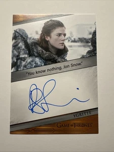 2024 Game of Thrones Legends Of The Realm Rose Leslie Ygritte Auto Quotable - Picture 1 of 6