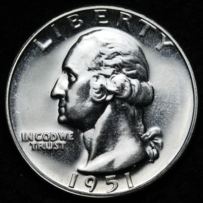 1951 Washington Silver Quarter GEM PROOF E317 JVNF - Image 1 of 2
