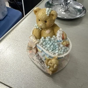 1993 Cherished Teddies Betty "Bubblin' Over With Love" Bear In Bathtub - Picture 1 of 6