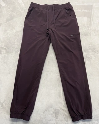 Eddie Bauer Pants Women 10 Burgundy Fleece Lined Stretch Cuffed Jogger Outdoors - Image 1 of 4