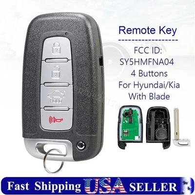 Substituição para 2011 2012 2013 2014 Hyundai Sonata controle remoto chaveiro SY5HMFNA04 - Imagem 1 de 4