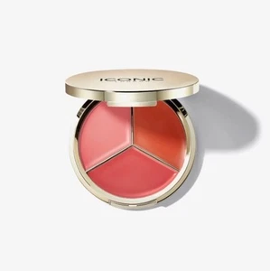 Iconic London Lip and Cheek Cream Trio Palette Mirrored Compact 3 Shades Mirror - Bild 1 von 5