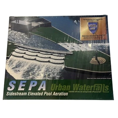 Vintage 1995 SEPA Urban Waterfalls Chicago IL 1000 pc Jigsaw Puzzle 23" x 36" - Image 1 of 4