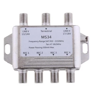 3X4 Multi Switch LNB FTA 4 Output Combiner LNBF - Bild 1 von 4