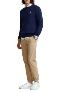 Polo Ralph Lauren men's Cotton Crewneck Pony Sweater -size Medium - Navy - Picture 1 of 4