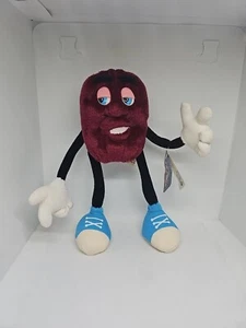California Raisin Purple Plush Blue Shoes 1987 Applause Tags with Hang Tag 7.5" - Picture 1 of 4