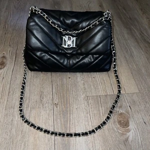 BADGLEY MISCHKA Quilted Vegan Leather Crossbody Bag Shoulder Purse Satchel Chain - Picture 1 of 9