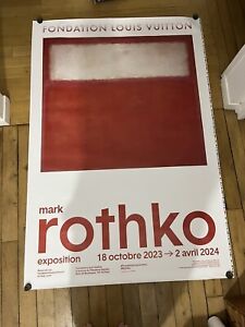 Affiche MARK ROTHKO 173 X 118 Cm FONDATION LOUIS VUITTON PARIS -2023 Rouge