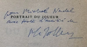EO ENVOI dédicace 1984 Philippe SOLLERS : Portrait du joueur - Imagen 1 de 4