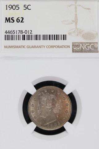 1905 Liberty V Nickel NGC MS62 *DoubleJCoins* 1600-22 Cover